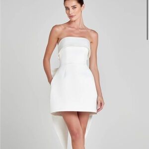 NADINE MERABI Heather Strapless White Dress